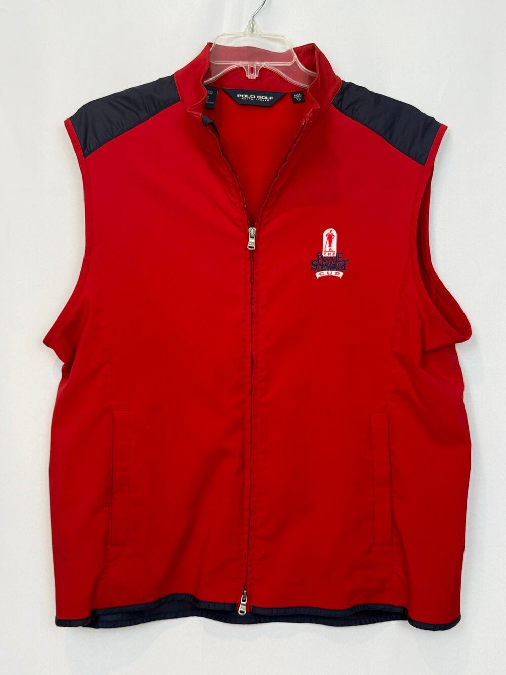 Polo Golf RL Payne Stewart Cup Vest Mens XL Red Navy